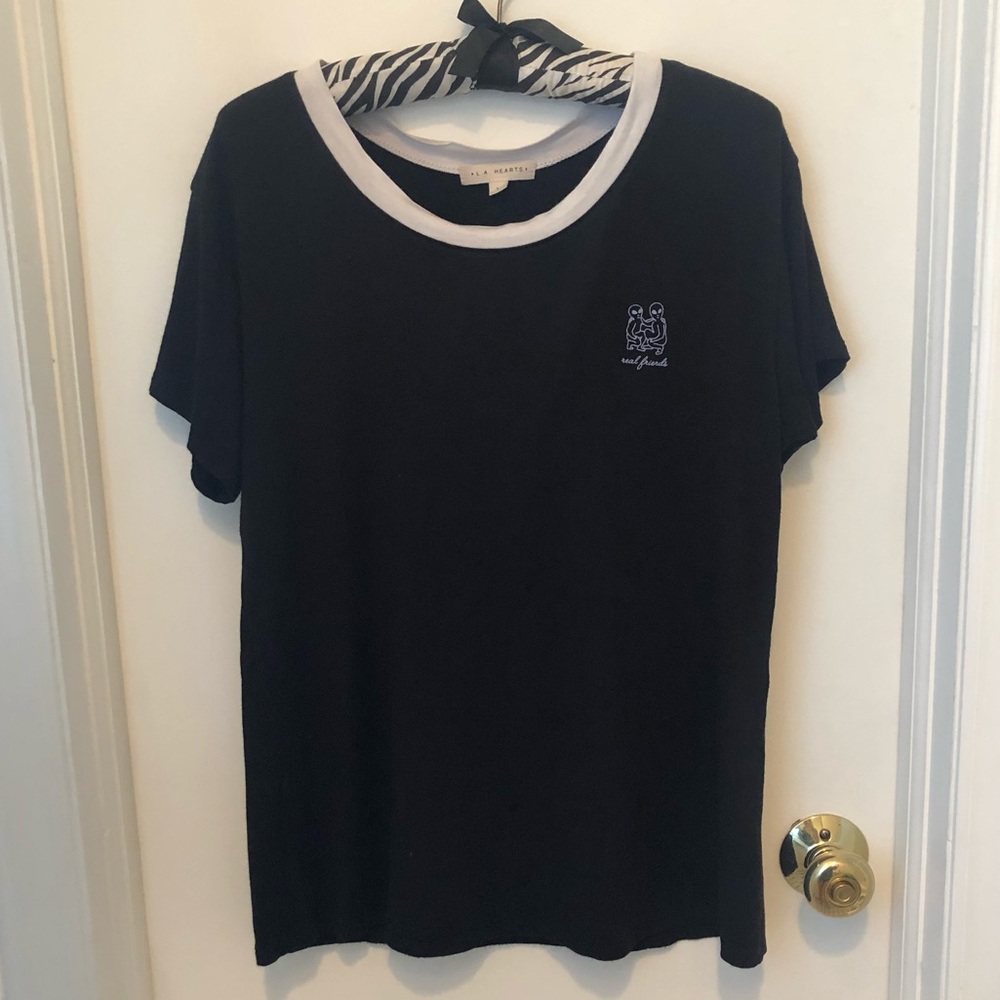 PAC-SUN “real friends” alien short sleeve tee